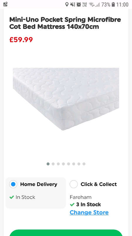 smyths cot